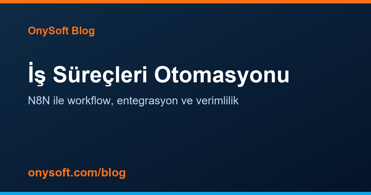 İş Süreçlerinizi N8N ile Otomatikleştirin